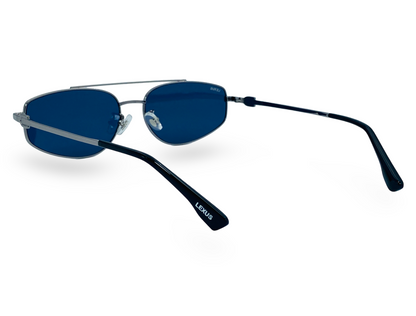 Lexus Metal Unisex Double Bar Sunglasses Matt Gunmetal