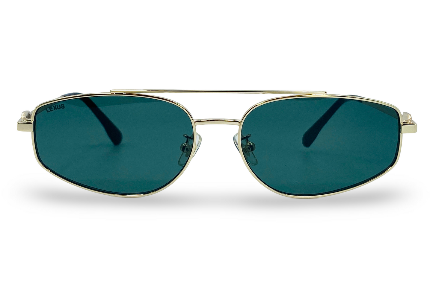 Lexus Metal Unisex Double Bar Sunglasses Gold