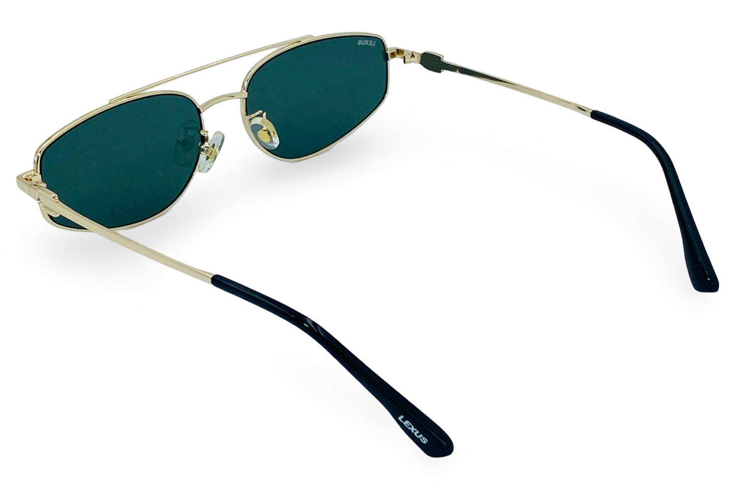 Lexus Metal Unisex Double Bar Sunglasses Gold