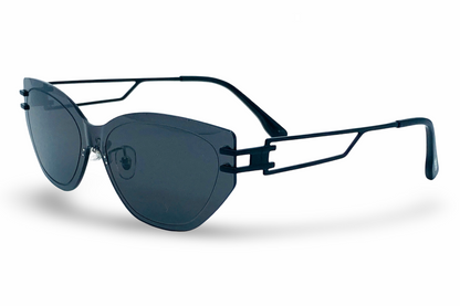 Lexus Rimless Ladies Cat Eye Sunglasses Black