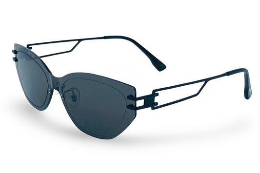 Lexus Rimless Ladies Cat Eye Sunglasses Black