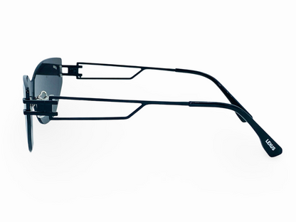 Lexus Rimless Ladies Cat Eye Sunglasses Black