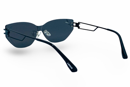 Lexus Rimless Ladies Cat Eye Sunglasses Black