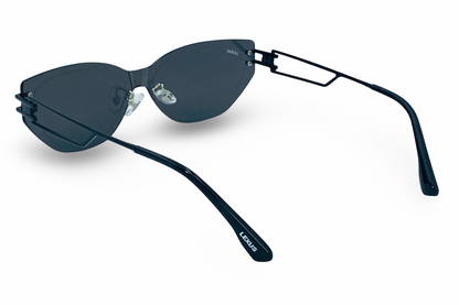 Lexus Rimless Ladies Cat Eye Sunglasses Black
