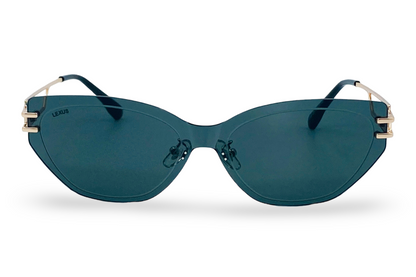Lexus Rimless Ladies Cat Eye Sunglasses Gold