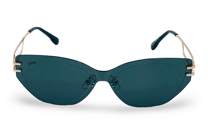 Lexus Rimless Ladies Cat Eye Sunglasses Gold