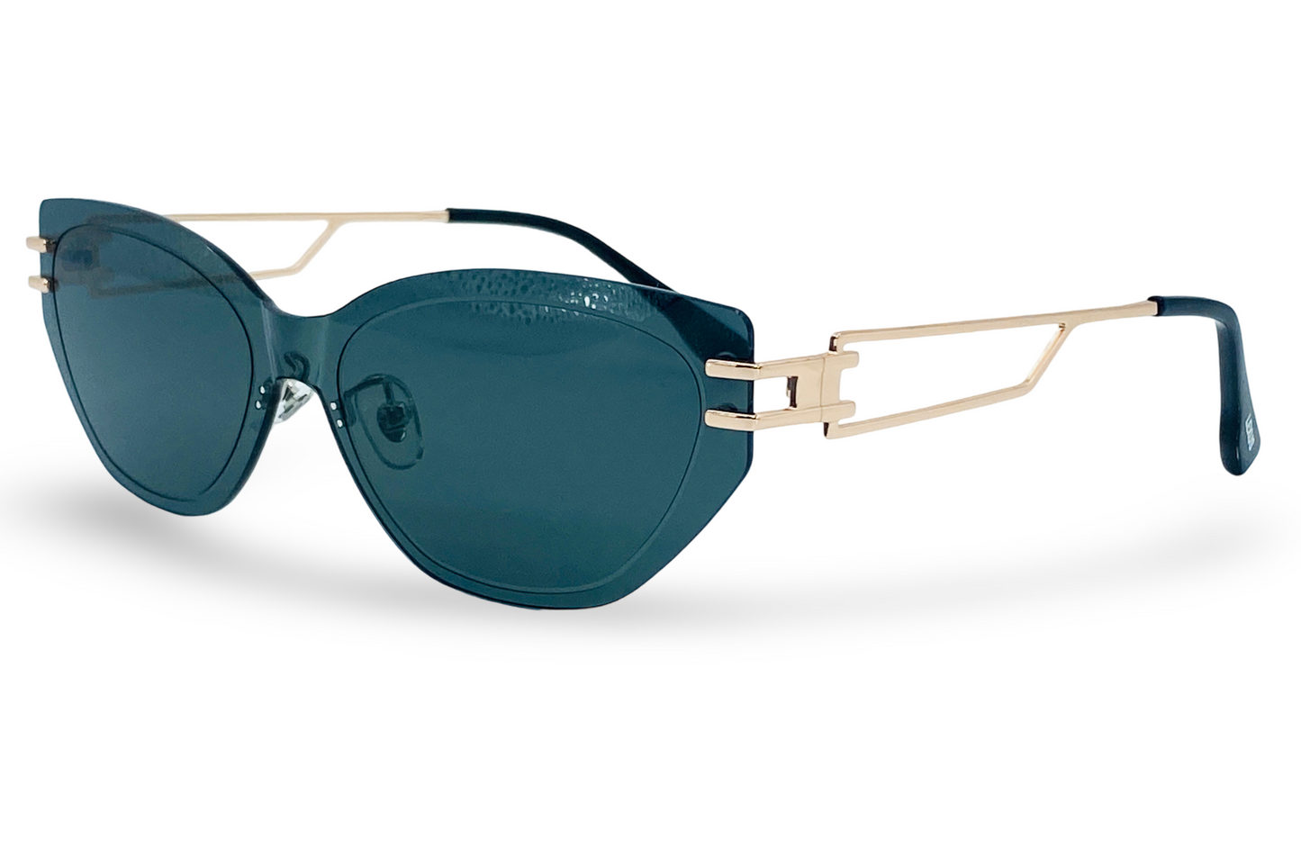 Lexus Rimless Ladies Cat Eye Sunglasses Gold