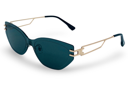 Lexus Rimless Ladies Cat Eye Sunglasses Gold