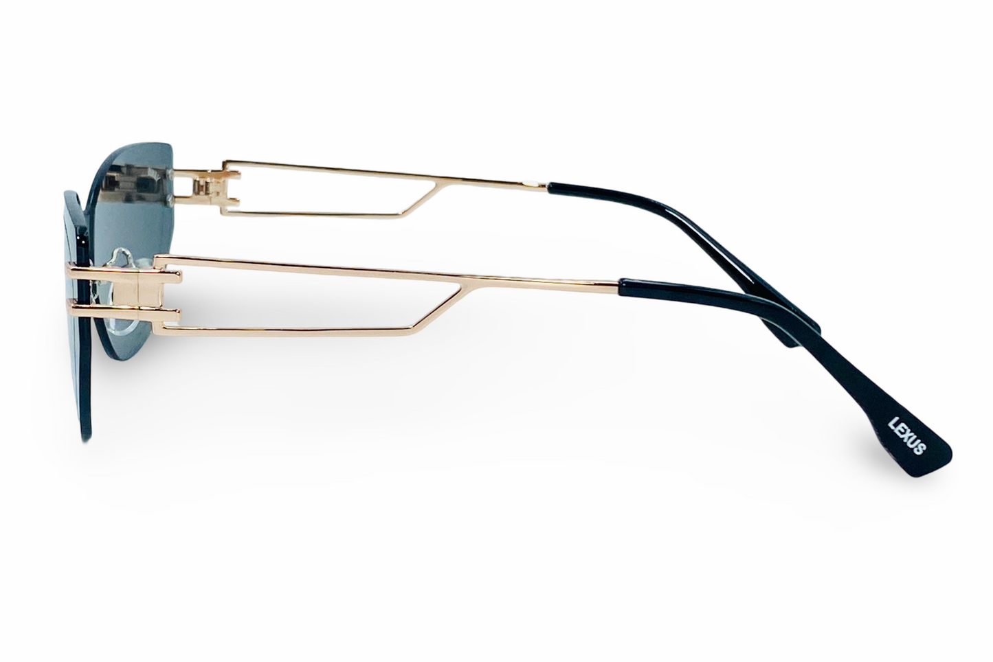 Lexus Rimless Ladies Cat Eye Sunglasses Gold