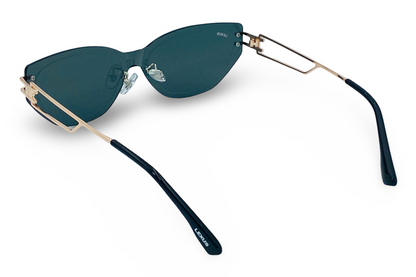 Lexus Rimless Ladies Cat Eye Sunglasses Gold