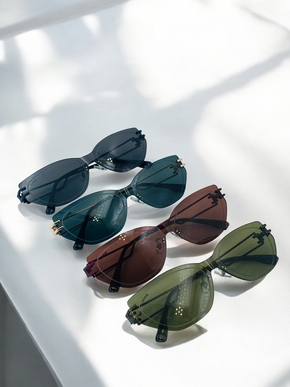 Lexus Rimless Ladies Cat Eye Sunglasses Black