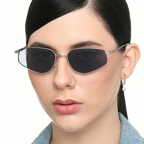 Lexus Unisex Geometric Sunglasses Gunmetal