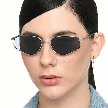 Lexus Unisex Geometric Sunglasses Gunmetal