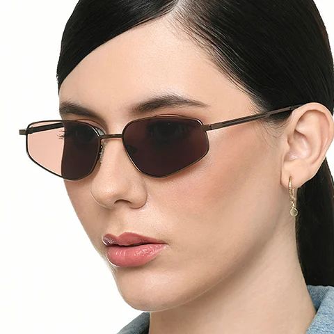 Lexus Unisex Geometric Sunglasses Brown