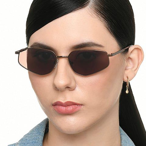 Lexus Unisex Geometric Sunglasses Brown