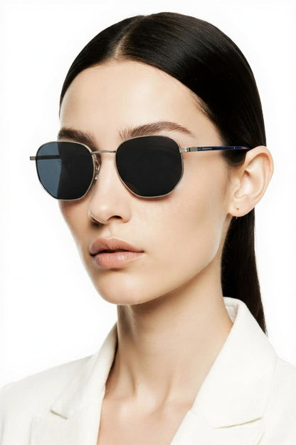 Lexus Hexagon Unisex Polarized Sunglasses Silver